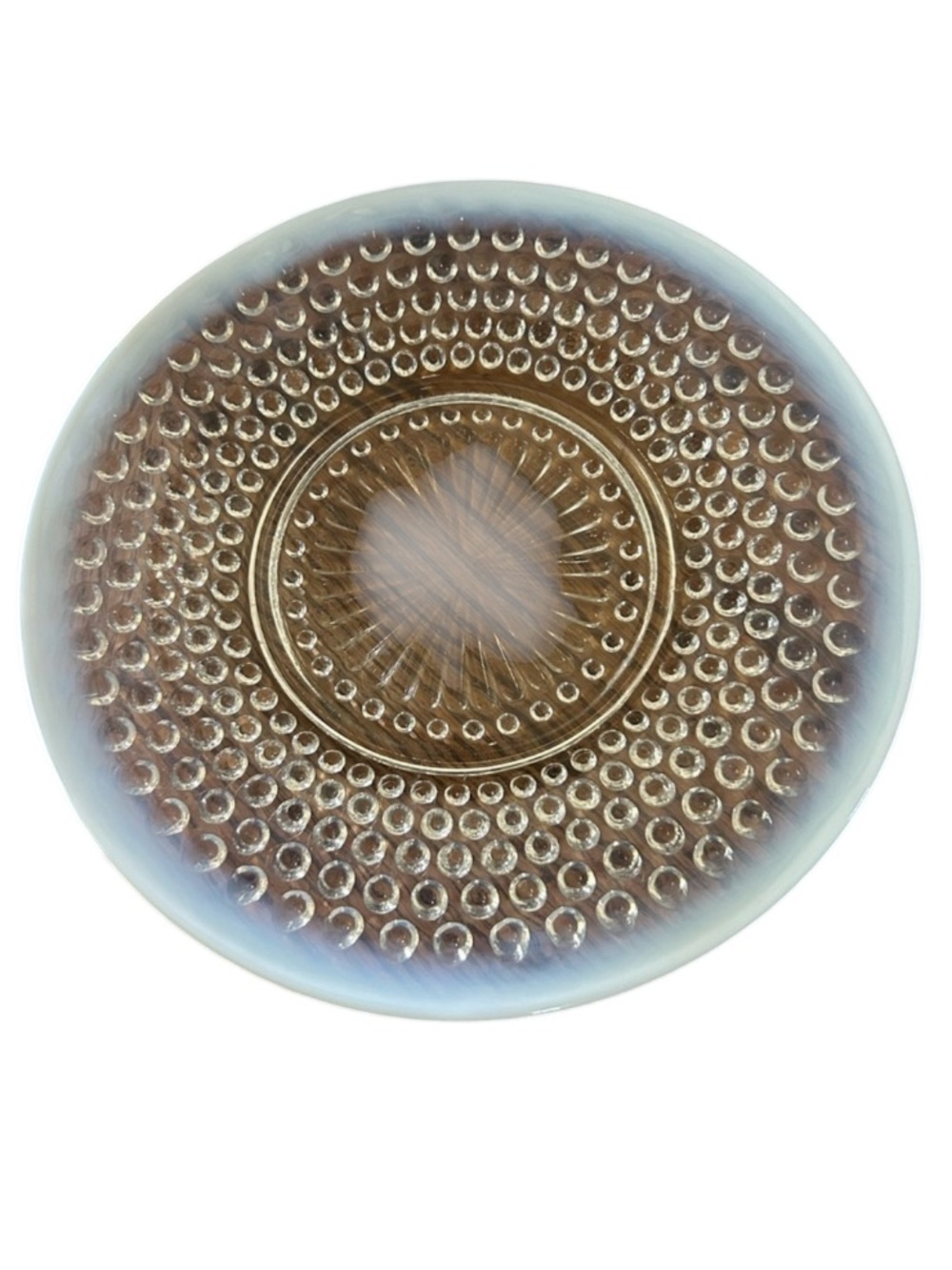 Vintage Anchor Hocking Moonstone Hobnail Plate